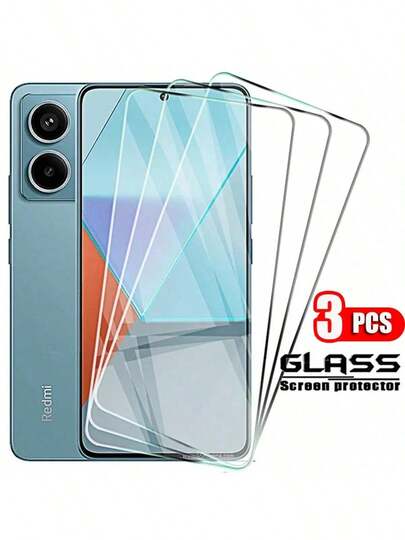适用于 Redmi 14C 13 13C 12 12C 10 10A 10C A3 A3X POCO X6 5G M6 Pro X5 F5 C75 F6 Pro 14T 13T Pro、Redmi Note 14 13 / Note 13 14 Pro 4G 5G、Note 10 10s 11 11s 12s 12 Pro+ 5G 4G、Redmi A1 A2 A3 A1+ A2+ Note11/12/13Pro 的 3 片高清透明钢化玻璃屏幕保护膜，兼容三星 Galaxy 系列手机。