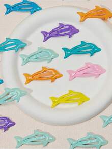 40 件/包 Y2K 风格糖果色随机混合可爱甜美女孩彩色小发夹，时尚百搭发饰适合日常服装搭配