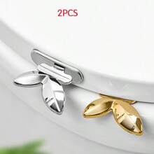 2pcs Cute Sapling/Leaf Design Toilet Lid Handle Grips, Keeps Hands Clean For Bathroom Toilet/Cabinet/Drawer Pull Handle