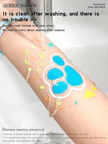 12 色双头丙烯颜料笔套装，肤色和粉色，240 种可混合颜色，适合美术学生在石头、玻璃、织物、鞋子等上进行 DIY 绘画。