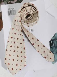 1pc Men's Fashion Floral Jacquard Pattern Necktie, Suitable For Suit, Formal Attire, Business, Wedding, Casual Occasions Men Necktie