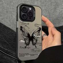 Funda de teléfono 1 pieza 2025 línea negra letra TPU patrón 8 11 12 13 14 15 16 PRO PLUS PROMAX 16E SE4 S22 S23 S24 ULTRA PLUS FE - Blanco - Ver 5