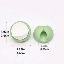 6/9 件自粘式圆形线缆整理器，易于安装的桌面线缆管理夹，时尚的白色和黑色塑料设计，实用的充电线、耳机、USB 挂钩，适用于办公室、宿舍和家庭使用的墙壁或书桌 - 多色6PC - 查看 4