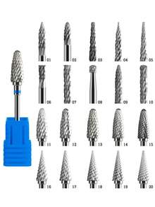 Professional 5-In-1 Multifunctional Electric Nail Drill Bits With Tungsten Carbide Bits For Manicure Pedicure Buffing Shaping And Gel Polish Removal, Unscented Salon-Quality Nail Art Tool - Multicolor - View 2