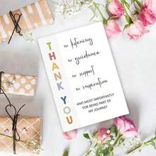 1PC Cute Thank You Card To Teacher Appreciation Gift To Mentor, Educator, Pastor, Dad, Mom, Boss, Grateful For Your Support, Graduate Thanks Card For Teacher - Multicolor - View 6