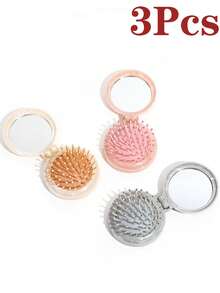 Marble Massage Comb, Hair Brush With Mirror, Lightweight Travel Comb, Portable Folding, Makeup Brush, Beauty Bag, Suitable For Styling And Massage, Abs Plastic, Suitable For Women, Must-Have For Going Out, Travel Accessories. Summer Travel Essentials Workout School Supplies Camping Holiday Essentials Vacation Cruise,Back To School,Travel Holiday Essentials,Hair Accessories For Women,Brush,Hair Brushes,Edge Brush,Brush Hair,Hair Comb,Comb Hair,Detangling Brush,Ball Brush,Mini Hair Brush,Hair Brush Set,Wooden Comb,Hair Brush, Brush, Comb, Slick Back Brush, Hairbrush, Edge Brush, Brush Hair, Hair Comb, Hair Brush Set, Comb Hair, Mini Hair Brush, Detangling Brush, Hair Brushes, Hair Products, Hair Tools, Hair Stuff, Hair Care, Curly Hair Brush, Barber, Barber Accessories, Hairdressing Equipment,Travel Essentials,Hairstyle,Hairdressing