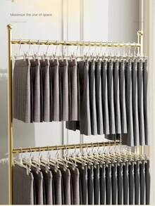 10 件防损裤架，不锈钢防滑衣架，可调节夹子，适用于裤子、裙子、内衣 - 彩色 - 查看 8