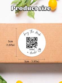 Benutzerdefinierte Text Aufkleber, Benutzerdefinierte QR-Code Verpackungsaufkleber, QR-Code Aufkleber, Geschäftslogo Aufkleber, Kleinunternehmen Aufkleber, QR-Code Etiketten. Benutzerdefinierte QR-Code Aufkleber, Party- und Hochzeitsartikel, Schulmaterial, Rückkehr zur Schule