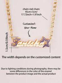 1 pièce Collier pendentif avec motif personnalisé de nom anglais, plusieurs styles disponibles, convient pour diverses occasions et pour un usage quotidien, cadeau parfait pour les festivals, bijou haut de gamme et raffiné