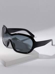 新款时尚大框一体式 Y2K Baddie 街头嘻哈时尚眼镜男女街拍节日派对聚会走秀户外休闲度假沙滩装饰眼镜日常聚会旅行流行高端装饰眼镜 - 彩色 - 查看 14