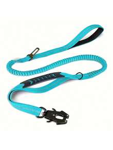 1 件，狗战术牵引绳，高强度牵引绳，4-6 英尺减震弹力牵引绳，配有 2 个软垫手柄，宠物腰带，适合中型到大型或超大型犬，适合日常遛狗，狗牵引绳，狗用具，黑色狗牵引绳。 - 彩色 - 查看 18