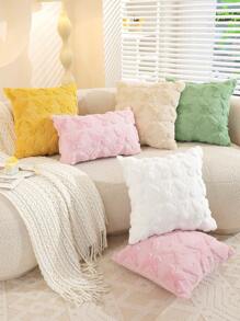 1pc Plush Butterfly Decorative Pillow Case, Headboard Cushion Cover, Back To School Gift, Without Inner Pillow, Suitable For Sofa Decor, Cushion, Throw Pillow, Lumbar Pillow, Waist Support