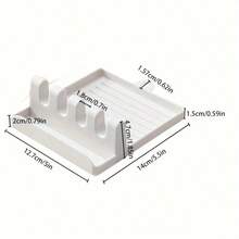 1 件多功能厨房锅盖架铲子收纳架 - 卡其色 - 查看 6
