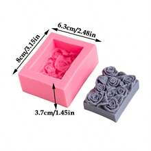 3D Rose Silicone Soap Mold, INS Style Floral Shaped Silicone Candle Mold For DIY Handcraft, Plaster, Resin Art & Home Decor, High Quality Reusable And Easy Release