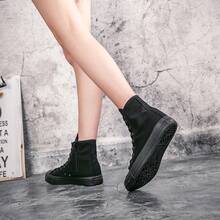 Women Canvas Shoes - White Internal Height Increase - View 5