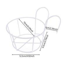 Iron Hanging Flower Bracket Durable Balcony Hanging Garden Shelf For Outdoor Wall Decor