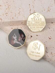 1 đồng xu kỷ niệm bằng đồng in ảnh nhiều màu sắc theo yêu cầu, nhiều kiểu dáng để lựa chọn, thích hợp cho Ngày của Cha, Ngày của Mẹ, Ngày Valentine, Sinh nhật, Kỷ niệm, Lời tỏ tình, Đám cưới, Kỷ niệm gia đình, Bạn bè, Tốt nghiệp, Giáng sinh, Quà tặng cao cấp, Phong cách sống mùa hè thư thái, Đồ dùng quà tặng Giáng sinh - phong cách 1 - Xem 4