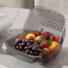 1 pieza Cesta multiusos de cocina para frutas y verduras, organizador de productos duradero y lavable, artículos de cocina para una máxima eficiencia de la cocina con estilos acogedores de otoño e invierno, herramientas de cocina higiénicas junto al fregadero