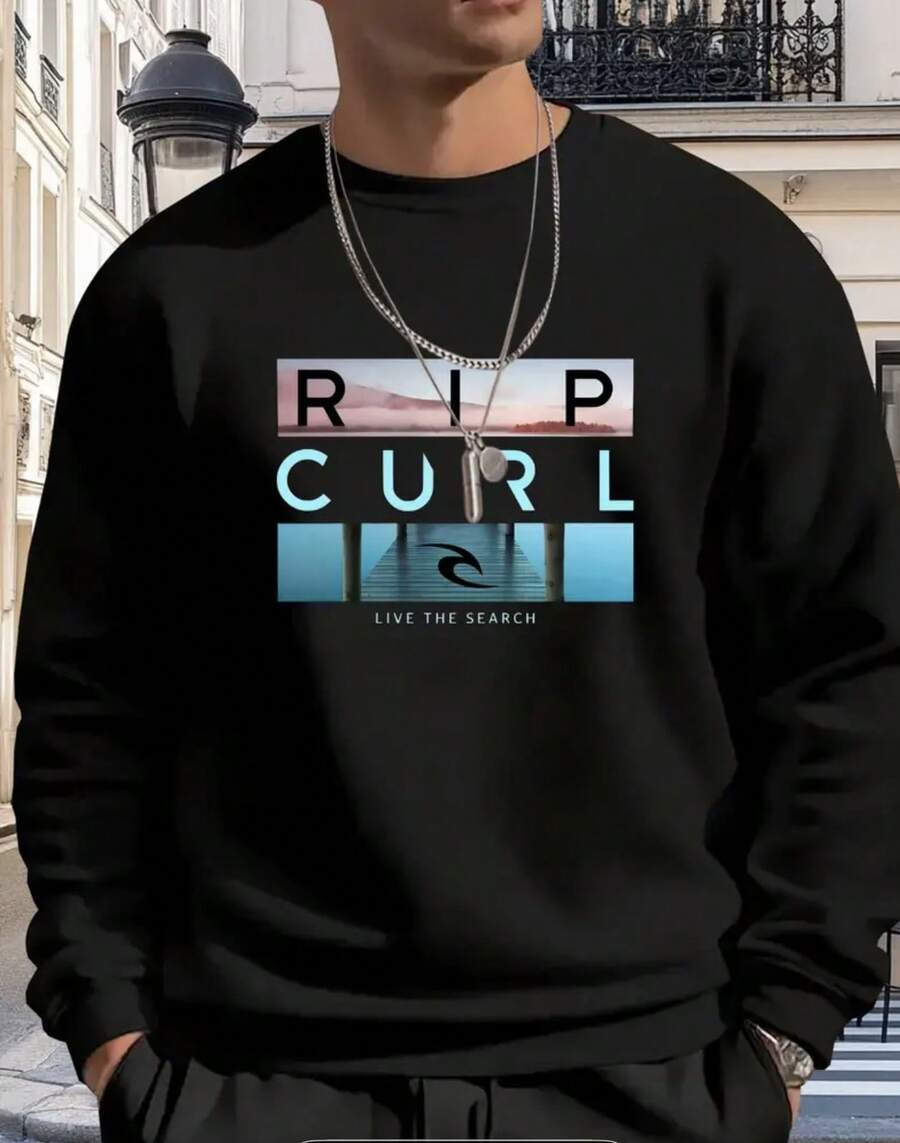MEN'S SWEATER STYLE SWEATSHIRT 100% PREMIUM COTTON STYLISH - màu đen - Xem 1