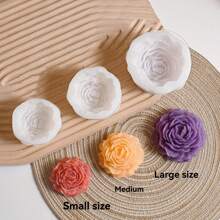 1pc Peony Flower Silicone Candle Mold, Suitable For Making 3D Floral Scented Candles, Plaster Fragrance Stones, Resin Crafts And More, Ideal For Home Decor, Mother's Day Gifts, Holiday Gifts, Atmosphere Parties