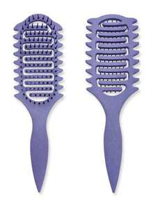 卷发梳 – 通风造型梳，具有灵活的刷毛和弯曲设计，适合所有发质，减少拉扯和毛躁