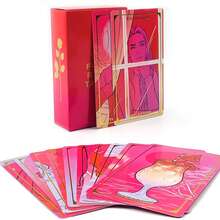 Feminine - Modern Romance Tarot Collection - "The Final Rose" Deck With Gold-Accented Playing Cards For Sorority Bonding Nights - Multicolor - View 2
