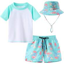 ¡RecomendadoFu3piesuit1 Juego de protección de Sarpullido bebés niños¡Top de Temporada - Flamenco - Ver 2