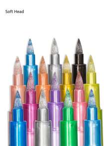 12pcs Metallic Pens - Gold, Silver And Copper, Suitable For Crafts, Signatures And Art Projects, Markers, Signature Pens, Paintbrushes, School Supplies, Back To School Stationery
