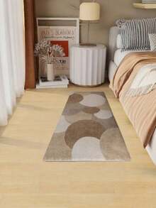 1pc Soft Faux Wool Rug, Minimalist Rectangular Carpet, Soft & Comfortable, Bedroom Rug, Bedroom Decor Rug, Bedside Decor Rug, Washable, Home Decor Faux Wool Rug, Holiday Decor Rug