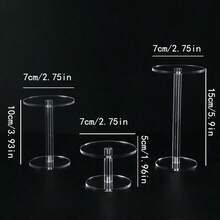 1PC Acrylic Round Display Stand Transparent Action Figure Display Stand Cosmetics Perfume Small Acrylic Display Stand Jewelry Watch Display Stand - Clear - View 5