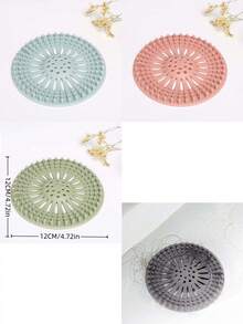 1 Pieza Filtro de drenaje de cabello, mantiene el drenaje limpio y sin obstrucciones, kit de drenaje de ducha, filtro de fregadero para evitar que el drenaje del piso se obstruya, filtro antiatascamiento de cabello y otros residuos, protector de drenaje de ducha, tapón de bañera de silicona - Multicolor - Ver 6