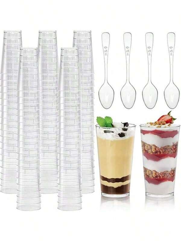 40pcs Mini Dessert Cup, Dessert Cup, Suitable For Pudding, Foam, Jelly, Party. Suitable For Mini Ice Cream Cake, Dessert Decoration, Birthday, Wedding And Other Occasions.,All Saints' Day Christmas Gift