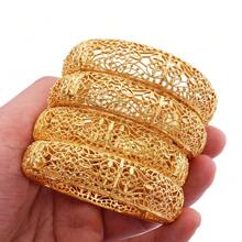 1pc Middle Eastern Style Luxury Bride Open Bangle Bracelet, Elegant Women Jewelry, Southeast Asia Accessories