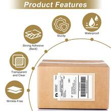 100PCS Shipping Label Sleeves, 7.5" X 5.5" Packing Slip Pouches, Packing List Envelopes/Shipping Label Envelopes For Mailing, Packing List, Packaging, Protective Documents - White - View 4