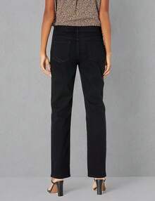 Bandolino Women's Mandie Signature Fit High Rise Straight Leg Jeanhalloween - 飽和黑色-刺繡口袋 - 查看 6