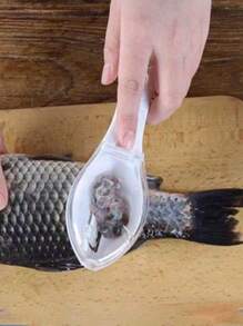 1 件装塑料鱼鳞刮刀带盖，手动厨房鱼鳞工具 - 彩色 - 查看 8