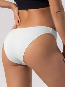 5件装女士低腰纯色透气亲肤内裤