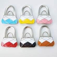 Painted Colorful Oil Painting Foldable Portable Dual-Use Handbag Hook Desk Edge Storage Bag Hook Bag Hook Gift Craft - Multicolor - View 3