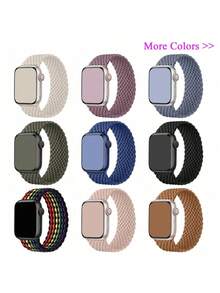 弹性编织尼龙单圈表带，兼容 表带系列 11 10 9 8 7 6 5 4 3 2 1 38 毫米 40 毫米 41 毫米 42 毫米 44 毫米 45 毫米 46 毫米 49 毫米，男女适用，可爱尼龙弹性运动表带，兼容 Series Ultra SE 11 10 9 8 7 6 5 4 3 2 1