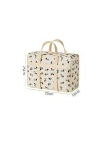 Verstärkter Quiltaufbewahrungssack mit großer Kapazität und Blumenmuster, wasserdicht, Haushalts-Umzugs-Organizer-Tasche für Kleidung, Bettwäsche, Gepäck