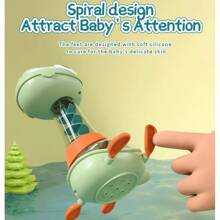 Douche avec dinosaure tournoyant sous cascade, jouets de bain éclaboussant de l'eau pour tout-petits de 18+ mois, fille ou garçon, jouets de bain pour bébé, dinosaure de salle de bain durable pour bébé