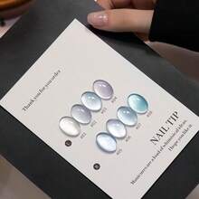 1 Bottle/10ml Satin Glass Pearl Cat Eye Gel, 2025 New 9 Colors Cat Eye Gel, LED UV Salon Gel Polish, DIY Manicure Gift - Multicolor - View 3