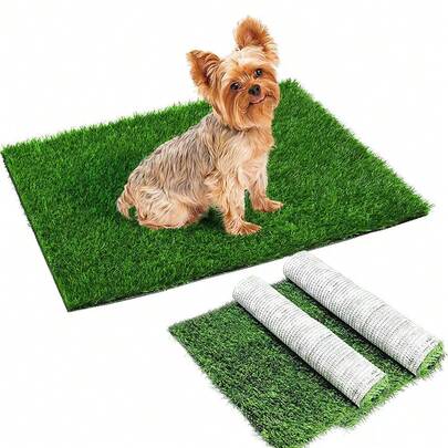 20mm Thick High Density Artificial Grass Mat, Pet Dog Toilet Lawn Pad, Training Mat, Cat & Dog Potty, Suitable For Patio, Wedding Aisle