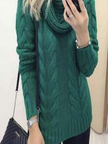 Women Sweaters - 墨綠色 - 查看 2