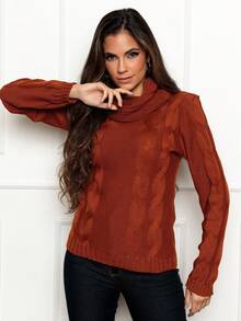 Women Sweaters - Marrón - Ver 2