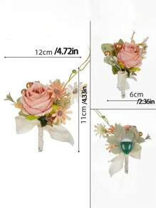 1 Bundle Of Wedding Champagne Color Artificial Hand Bouquet Artificial Rose Wedding Bouquet For The Bride