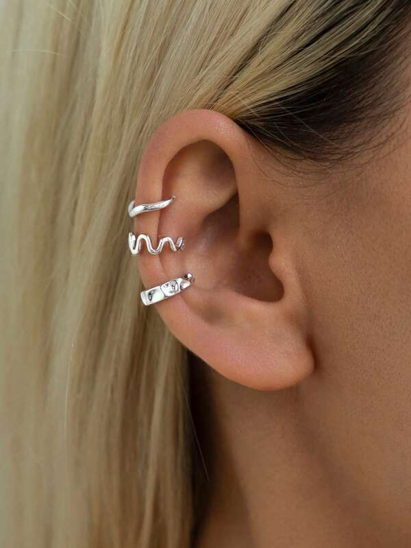 1pc Minimalist Line Design Earcuff, Simple Elegant Ear Cuff, Unique Quality Party/Commute Accessories