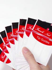 18 hojas (864 piezas) de pegatinas para manicura francesa, pegatinas para uñas autoadhesivas para decoración de uñas - Diseño en forma de luna apto para esmalte de uñas y aplicaciones de brillo para una manicura francesa sin derrames