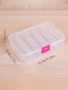 发夹和首饰收纳盒，5 个隔层，6 个隔层，用于美容化妆和美发工具、橡皮筋夹和发饰的收纳盒，带扣便携式分格盒，情人节女士收纳盒，旅行必需品，返校宿舍收纳