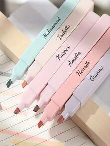 个性定制激光雕刻荧光笔；马卡龙色护眼荧光笔；彩色手写笔；下划线马克笔。返校季 - 彩色 - 查看 3